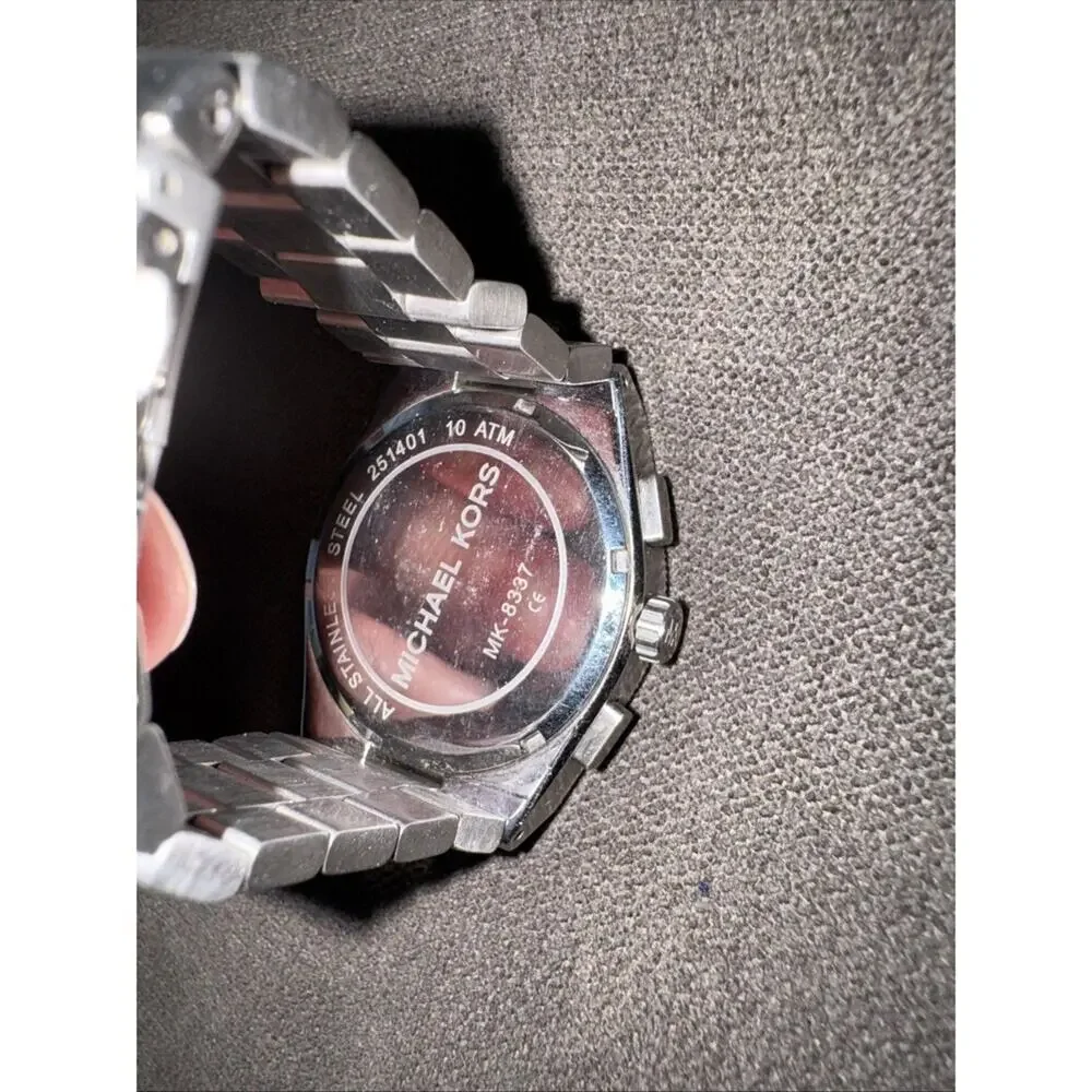 Michael Kors Channing Men's Chronograph Dial Silver Stainless Steel Watch